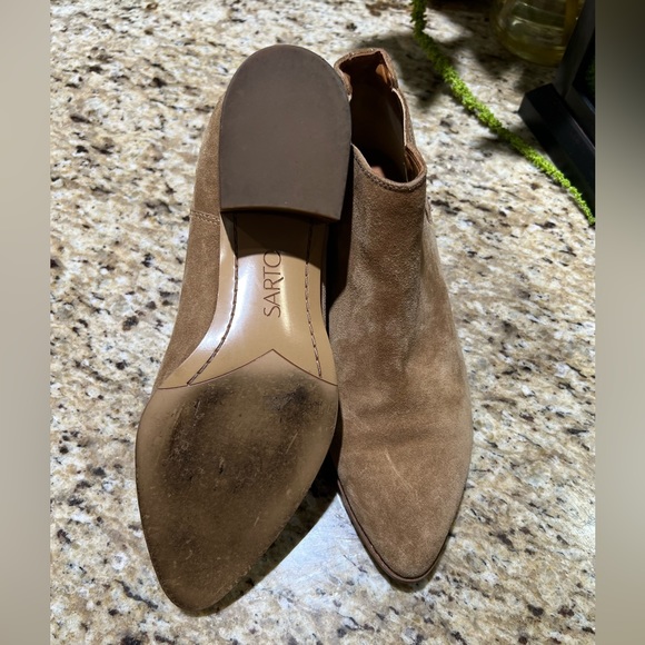 Sarto by Franco Sarto Seville Leather Brown Chelsea Booties Boots 9 - Picture 12 of 12